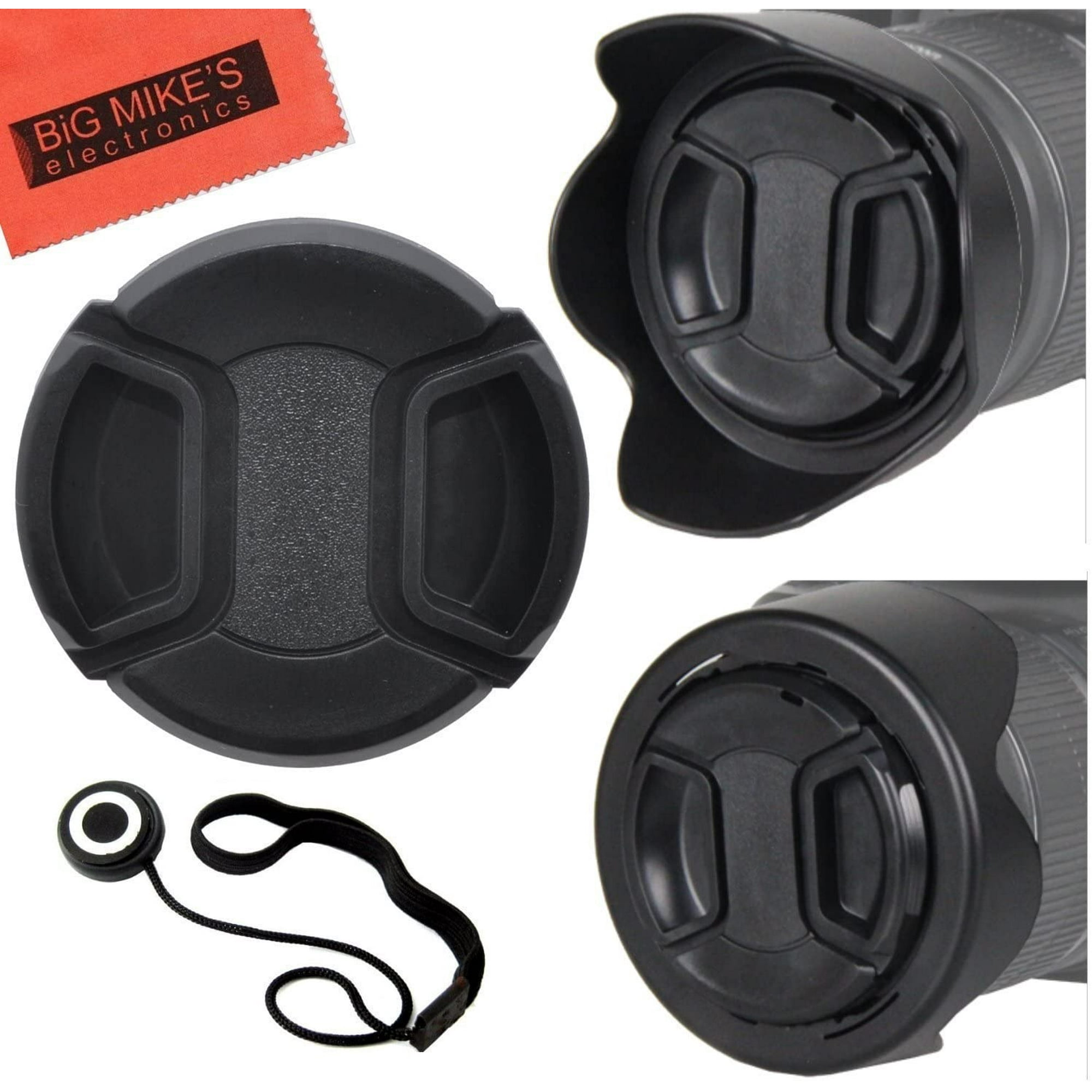 Cap Keeper Cleaning Cloth 62mm Snap-On Lens Cap for Panasonic DMC-FZ1000 4K Point and Shoot Camera